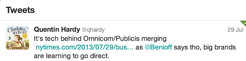 Tweet Publicis Omnicom Merge