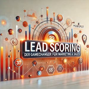 DALL·E 2025-01-24 11.59.20 - A sleek and modern digital header image representing lead scoring in marketing. The composition includes a vibrant and dynamic design with abstract ch