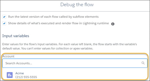 Debug the flow sales cloud